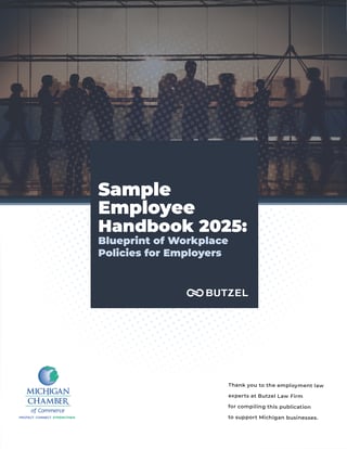 Cover of the sample employee handbook 
